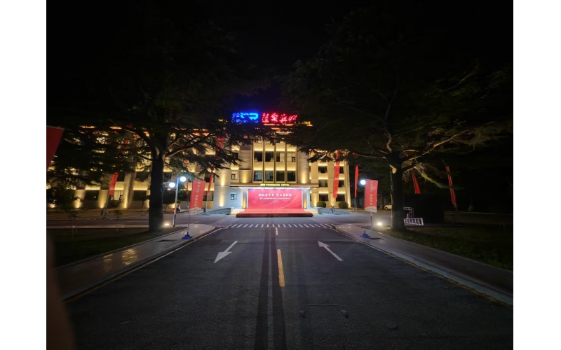 济南二机床厂烟台蓬莱蓬泉宾馆夜景亮化工程