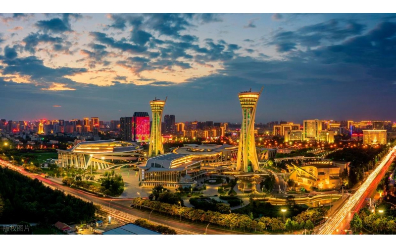 山东原实科技，焕彩潍坊楼体夜景亮化工程